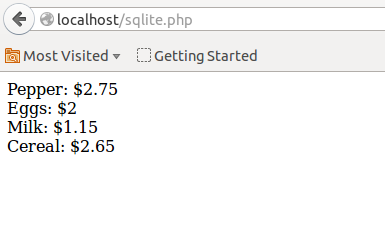 Use SQLite and PHP